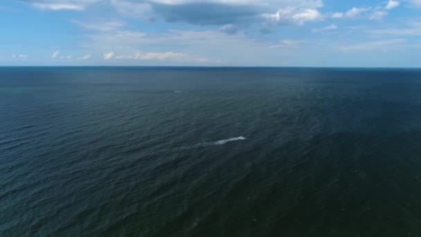 Panorama Mar Báltico Grzybowo Morze Baltyckie Vista Aérea Polónia Imagens — Vídeo de Stock