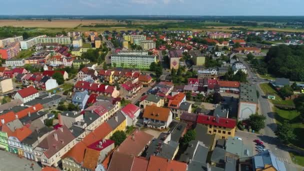 Vackra Landskap Darlowo Piekny Krajobraz Flygfoto Polen Högkvalitativ Film — Stockvideo