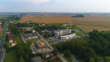 Güzel Peyzaj Oteli Mielno Piekny Krajobraz Hava Manzarası Polonya. Yüksek kalite 4k görüntü