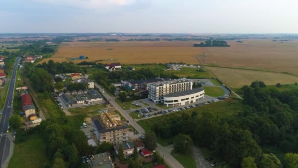 Vackra Landskap Hotel Mielno Piekny Krajobraz Flygfoto Polen Högkvalitativ Film — Stockvideo