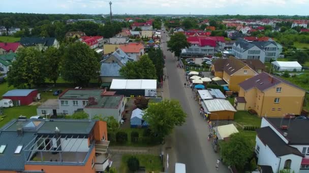 Śródmieście Grzybowo Centrum Ulica Nadmorska Aerial View Poland Wysokiej Jakości — Wideo stockowe