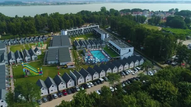 Eden Resort Hotel Kemping Uniesie Mielno Aerial View Poland Wysokiej — Wideo stockowe