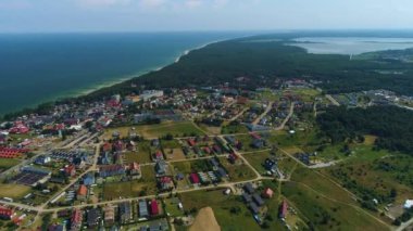 Güzel Panorama Jaroslawiec Piekn Y Krajobraz Hava Görüntüsü Polonya. Yüksek kalite 4k görüntü