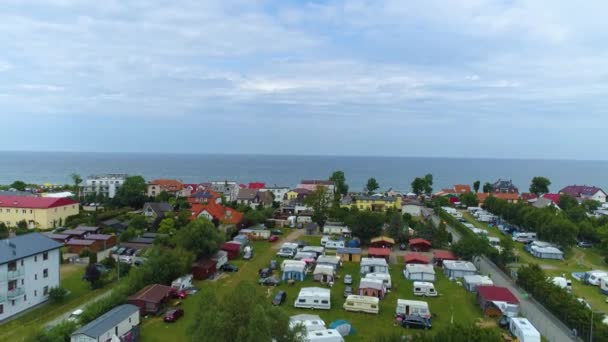 Bellissimo Paesaggio Mar Baltico Sarbinowo Morze Baltyckie Vista Aerea Polonia — Video Stock