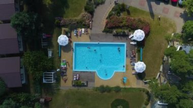 Tatil Havuzu Niechorze Osrodek Wczasowy Mewa Havacılık Polonya. Yüksek kalite 4k görüntü