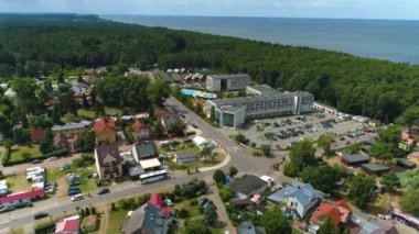 Resort Pustkowo Osrodek Wczasowy Zem Havacılık Polonya. Yüksek kalite 4k görüntü