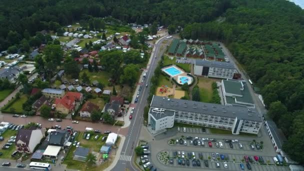 Resort Pustkowo Osrodek Wczasowy Zem Aerial View Poland High Quality — Stock Video