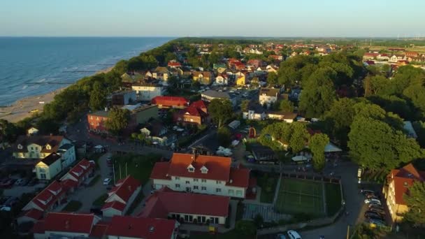 아름다운 Rewal Piekny Krajobraz Aerial View 폴란드 고품질 — 비디오