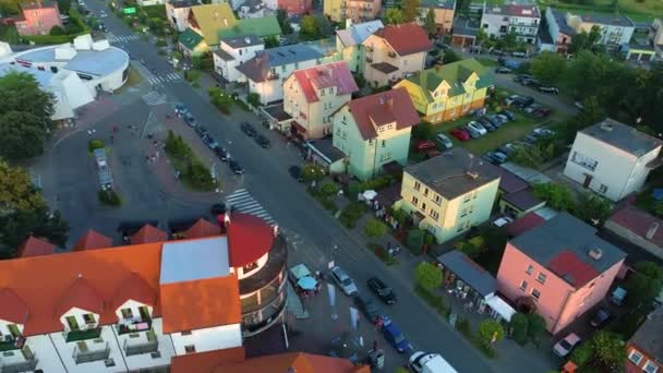 Центр Rewal Domy Air View Poland Высококачественные Кадры — стоковое видео