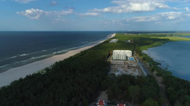 Ландшафтный Рогозин Воздушный Вид Польши Высококачественные Кадры — стоковое видео