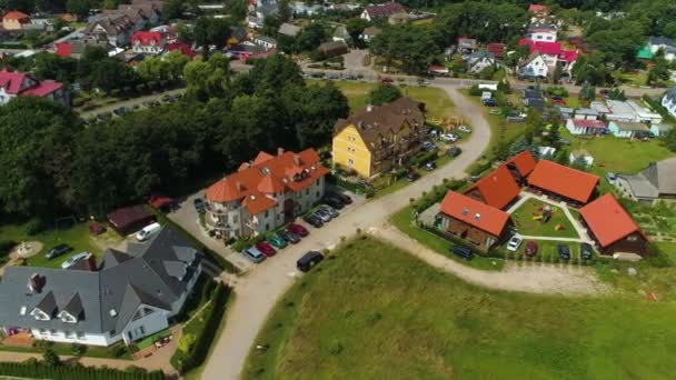 Όμορφο Τοπίο Pustkowo Piekny Krajobraz Αεροφωτογραφία Πολωνία Υψηλής Ποιότητας Πλάνα — Αρχείο Βίντεο