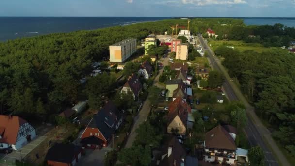 Vackra Landskap Rogowo Piekny Krajobraz Flygfoto Polen Högkvalitativ Film — Stockvideo