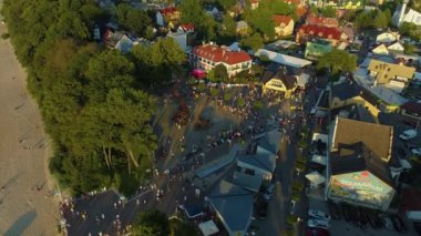 Rewal Plac Wielorybow Hava Üssü Polonya 'da Balina Meydanı. Yüksek kalite 4k görüntü