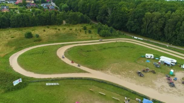 Квадроцикл Trzesacz Aerial View Poland Высококачественные Кадры — стоковое видео