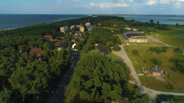 Prachtig Landschap Rogowo Piekny Krajobraz Luchtfoto View Polen Hoge Kwaliteit — Stockvideo
