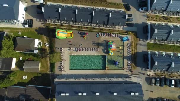 Apartamenty Latarni Niechorze Basen Aerial View Poland Wysokiej Jakości Materiał — Wideo stockowe