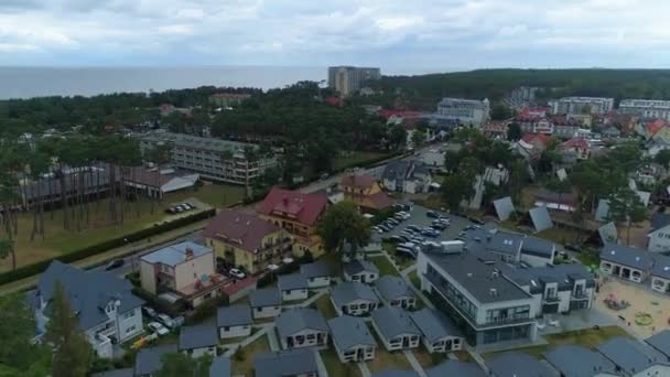 Όμορφο Τοπίο Dziwnowek Piekny Krajobraz Aerial View Πολωνία Υψηλής Ποιότητας — Αρχείο Βίντεο
