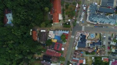 Üst Centrum Pobierowo Hava Görüntüsü Polonya. Yüksek kalite 4k görüntü