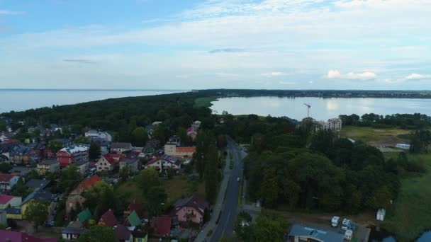 Krásná Krajina Dziwnow Piekny Krajobraz Aerial View Polsko Vysoce Kvalitní — Stock video