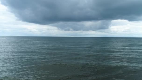 Morze Bałtyckie Lukecin Morze Bałtyckiea Widok Lotu Ptaka Polska Wysokiej — Wideo stockowe
