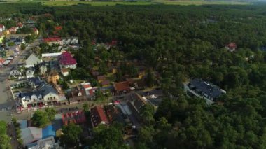 Güzel manzara Pobierowo Piekny Krajobraz Hava Manzarası Polonya. Yüksek kalite 4k görüntü