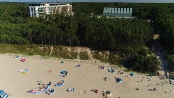 Pinea Resort Pobierowo Hotele Centrum Widok Lotu Ptaka Polska Wysokiej — Wideo stockowe