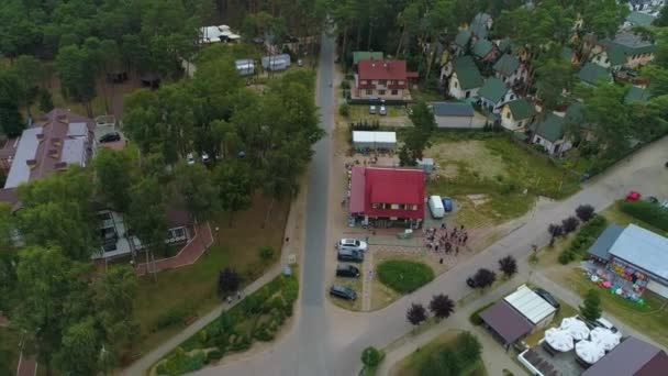 Krásná Krajina Lukecin Piekny Krajobraz Aerial View Polsko Vysoce Kvalitní — Stock video