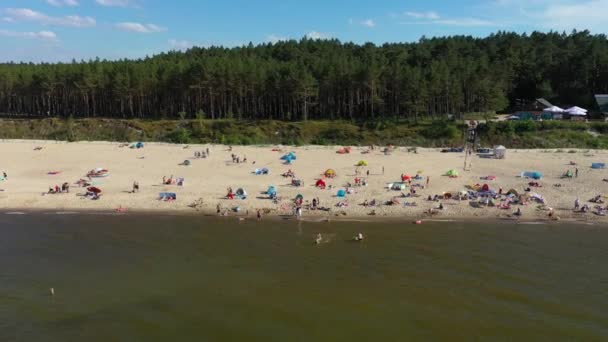 베르나 Beach Baltyckie Aerial View Poland 폴란드의 도시이다 고품질 — 비디오