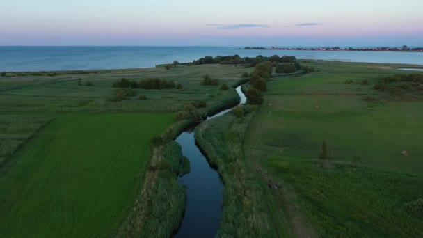 Doğal Rezerv Beka Rezervat Przyrody Hava Görüntüsü Polonya Yüksek Kalite — Stok video