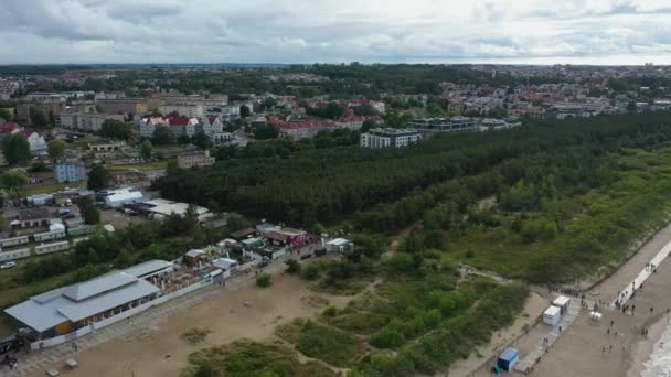 Beautiful Landscape Wladyslawowo Krajobraz Aerial View Poland High Quality Footage — Stock Video