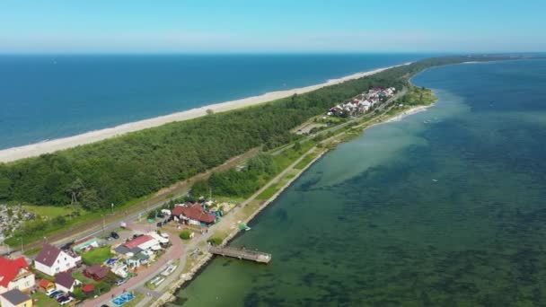 Gyönyörű Táj Kuznica Krajobraz Aerial View Lengyelország Kiváló Minőségű Felvételek — Stock videók