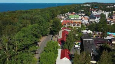 Güzel manzara Jastrzebia Gora Piekny Krajobraz Hava Manzarası Polonya. Yüksek kalite 4k görüntü