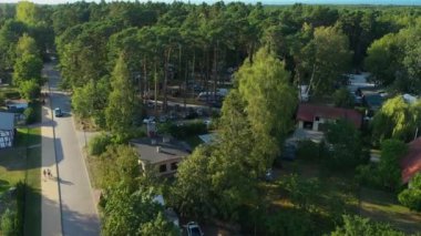 Güzel manzara Bialogora Piekny Krajobraz Hava Görüntüsü Polonya. Yüksek kalite 4k görüntü