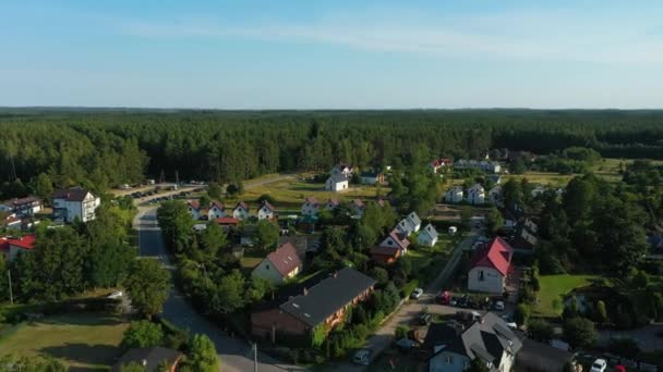 Prachtige Landschap Bialogora Piekny Krajobraz Luchtfoto View Polen Hoge Kwaliteit — Stockvideo