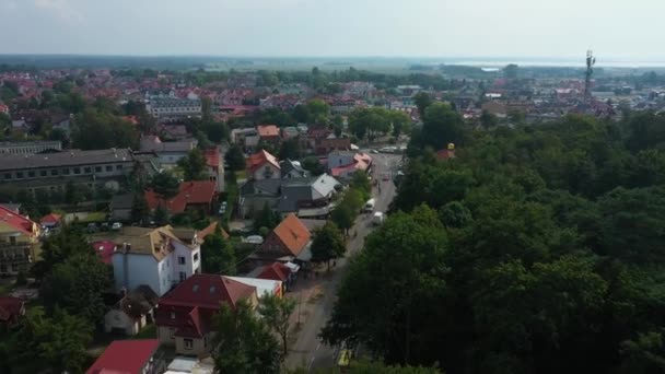 Paisagem Bonita Leba Piekny Krajobraz Vista Aérea Polônia Imagens Alta — Vídeo de Stock