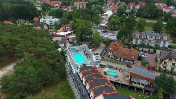 Piscina Sul Tetto Rowy Basen Dach Vista Aerea Polonia Filmati — Video Stock