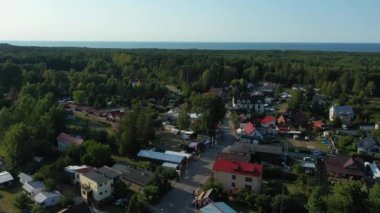 Güzel manzara Bialogora Piekny Krajobraz Hava Görüntüsü Polonya. Yüksek kalite 4k görüntü
