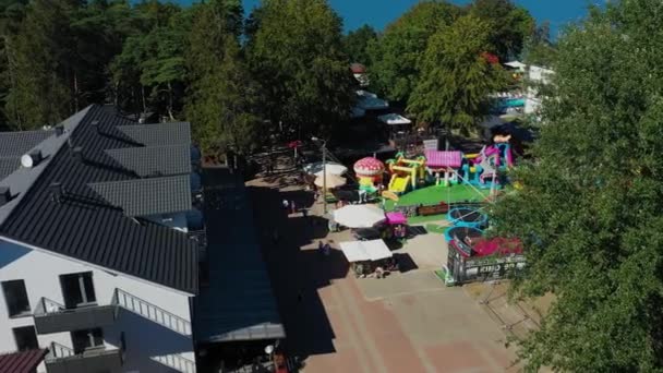 Çocuk Parkı Jastrzebia Gora Plac Zabaw Hava Görüntülü Polonya Yüksek — Stok video