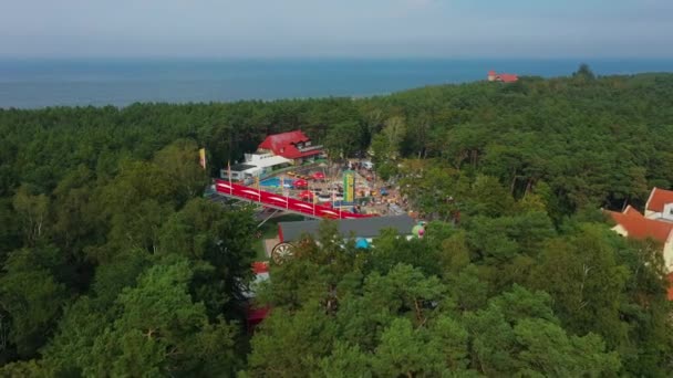 Discovery Park Leba Luftaufnahme Polen Hochwertiges Filmmaterial — Stockvideo