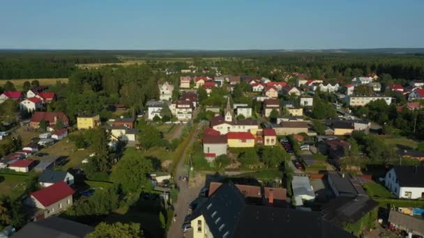 Beautiful Landscape Bialogora Piekny Krajobraz Aerial View Poland High Quality — Stock Video