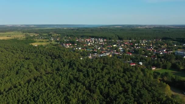 Vackra Landskap Bialogora Piekny Krajobraz Antenn View Poland Högkvalitativ Film — Stockvideo