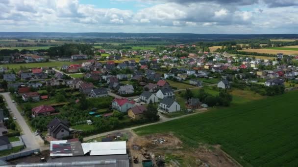 Krásná Krajina Mrzezino Piekny Krajobraz Aerial View Polsko Vysoce Kvalitní — Stock video