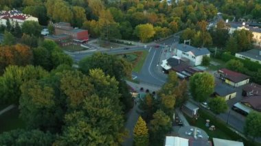 Gdanski Meydanı Ciechocinek Plac Gdanski Hava Görüntüsü Polonya. Yüksek kalite 4k görüntü