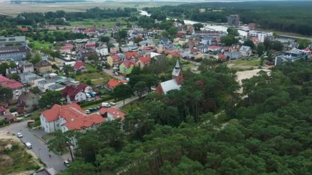 Beautiful Landscape Mrzezyno Piekny Krajobraz Aerial View Poland High Quality — Stock Video