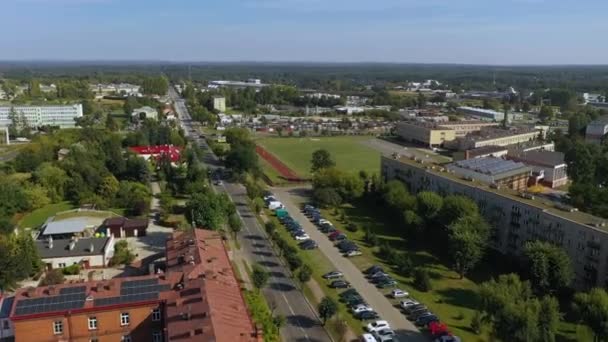 Sportovní Hřiště Konskie Boisko Aerial View Polsko Vysoce Kvalitní Záběry — Stock video