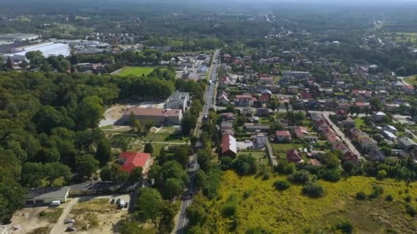 Красивый Пейзаж Konskie Piekny Krajobraz Aerial View Poland Высококачественные Кадры — стоковое видео
