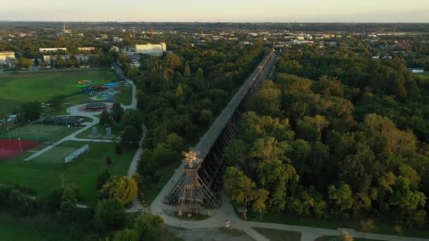 Salamoia Graduation Tower Ciechocinek Teznia Solankowa Vista Aerea Polonia Filmati — Video Stock