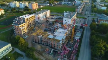 Gökdelen Rumia Budowa Wiezowca Hava Görüntüsü Polonya. Yüksek kalite 4k görüntü