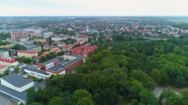 Güzel Panorama Bialystok Krajobraz Hava Manzaralı Polonya. Yüksek kalite 4k görüntü