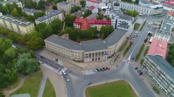 University Bialystok Uniwersytet Filologiczny Aerial View Lengyelország Kiváló Minőségű Felvételek — Stock videók